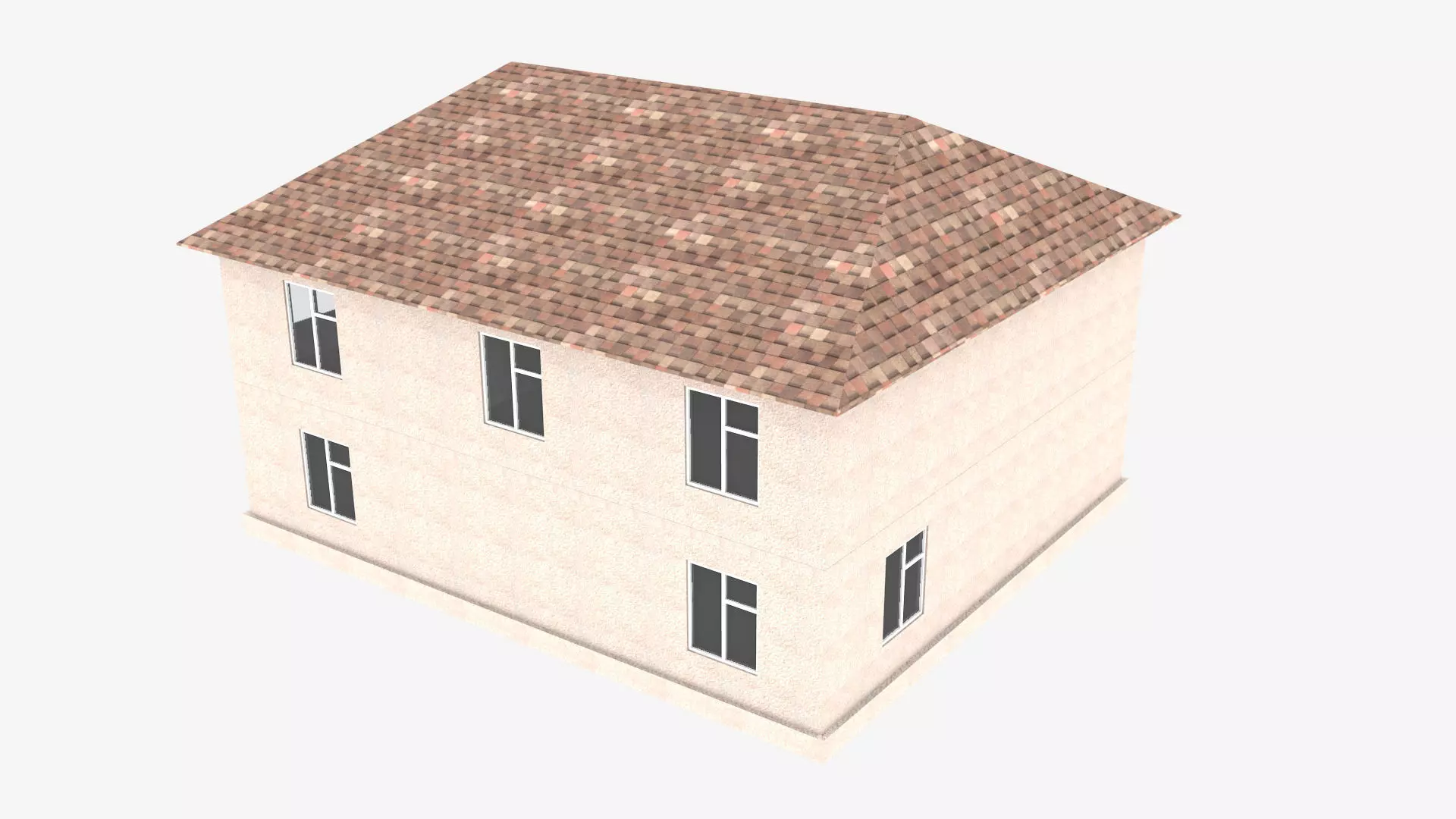 Private house 2 Low-poly 3D model_0