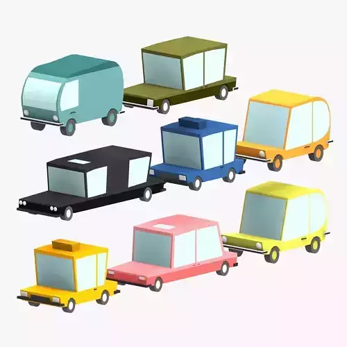 Low poly Car pack 2