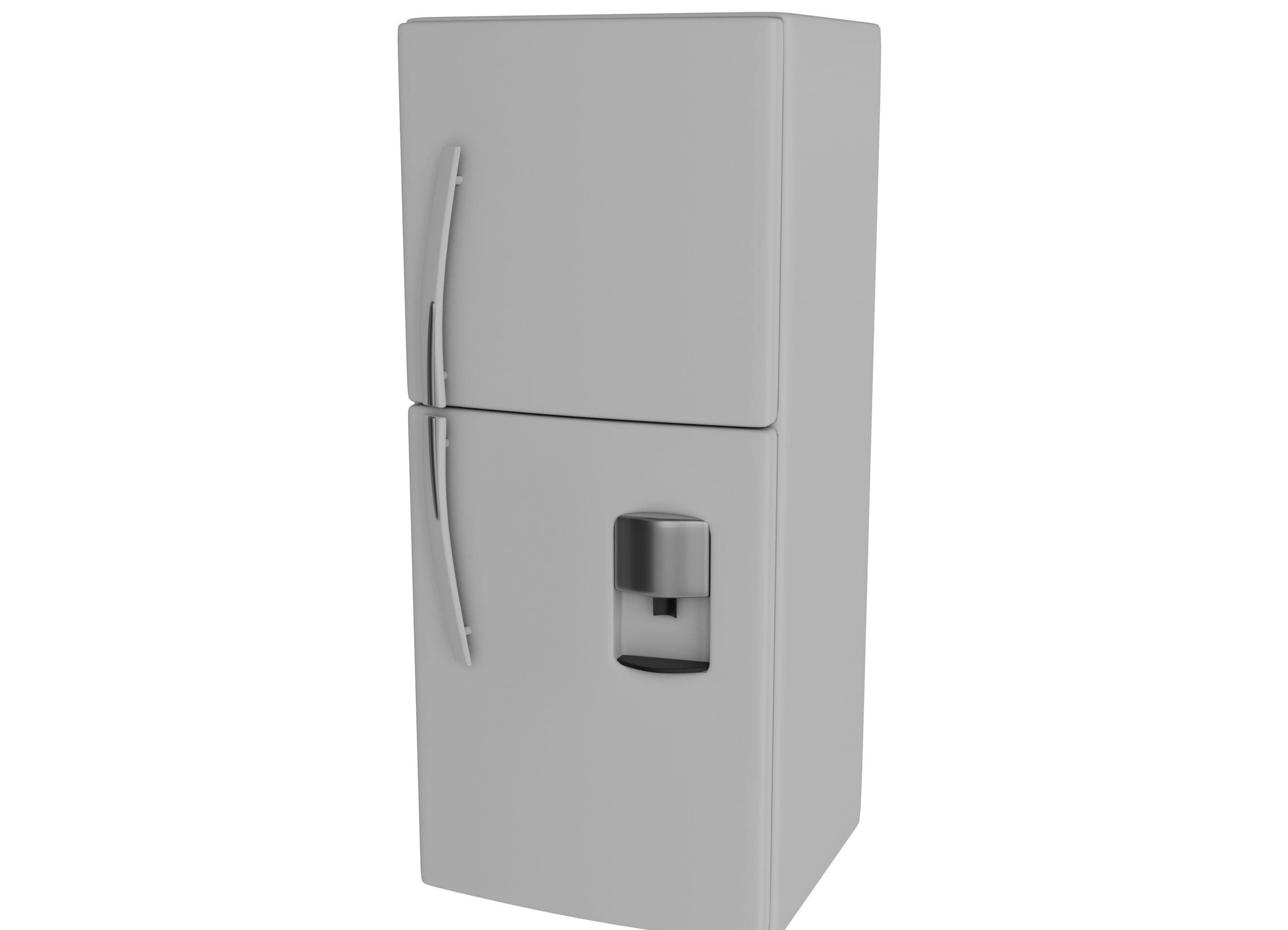 Fridge refrigerator Low-poly 3D model_3