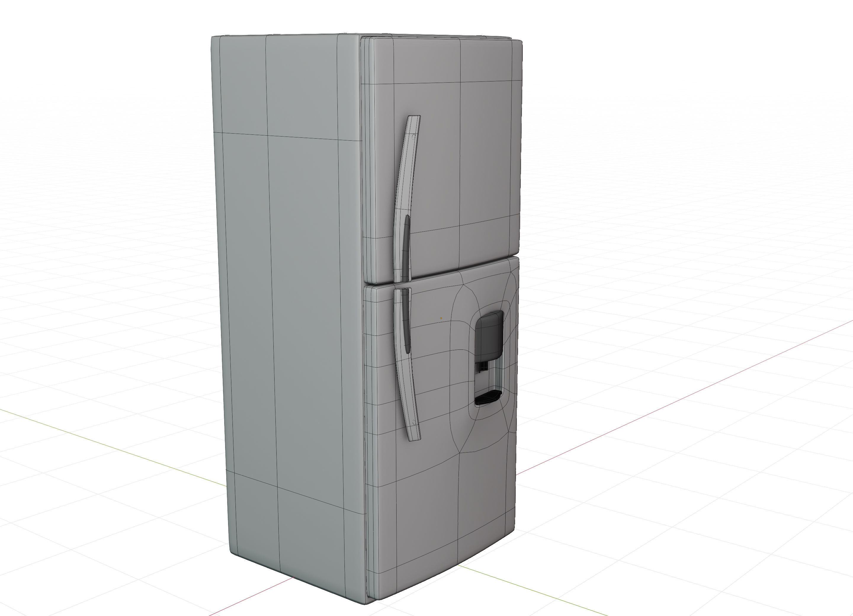 Fridge refrigerator Low-poly 3D model_8
