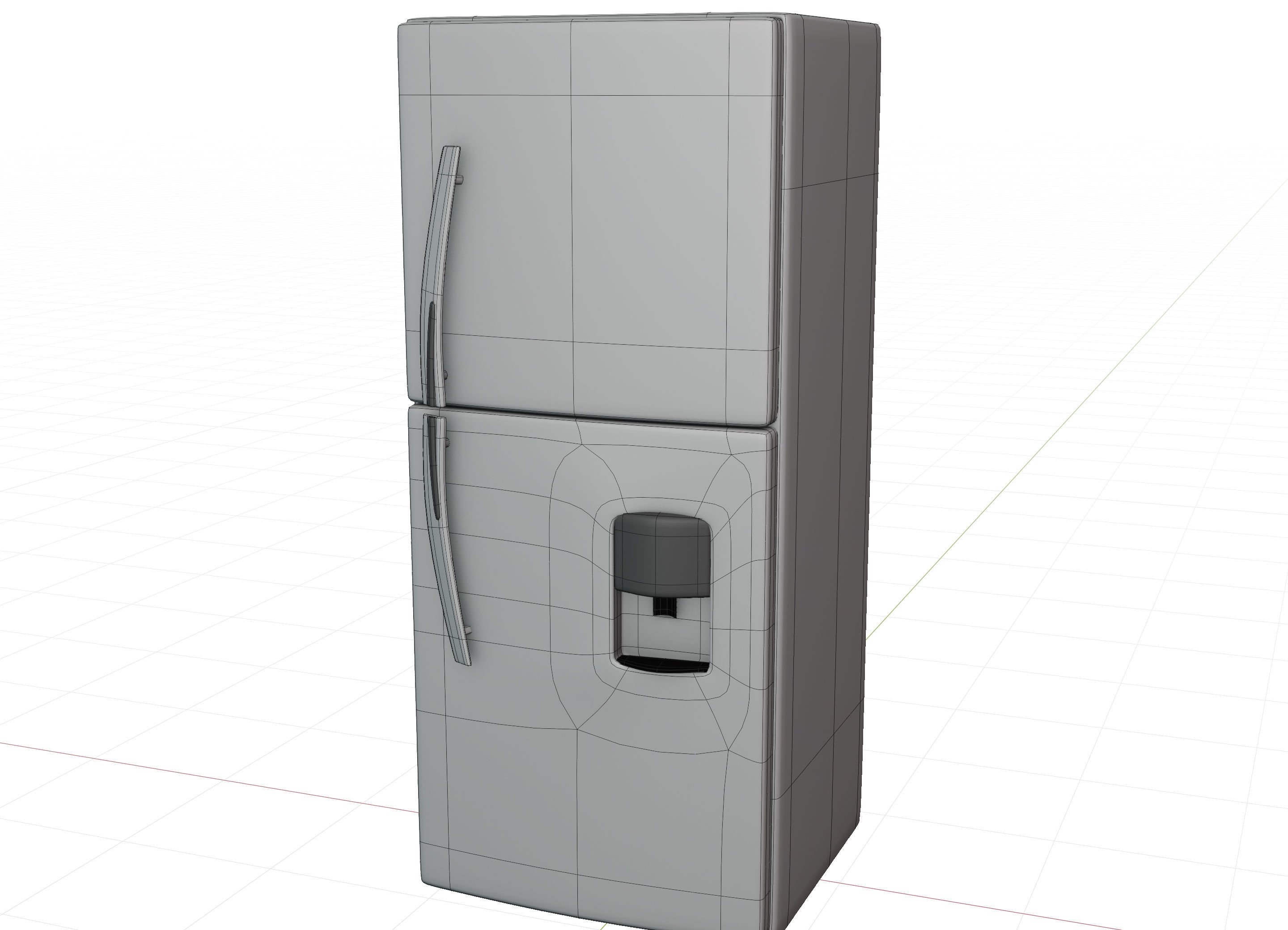 Fridge refrigerator Low-poly 3D model_4
