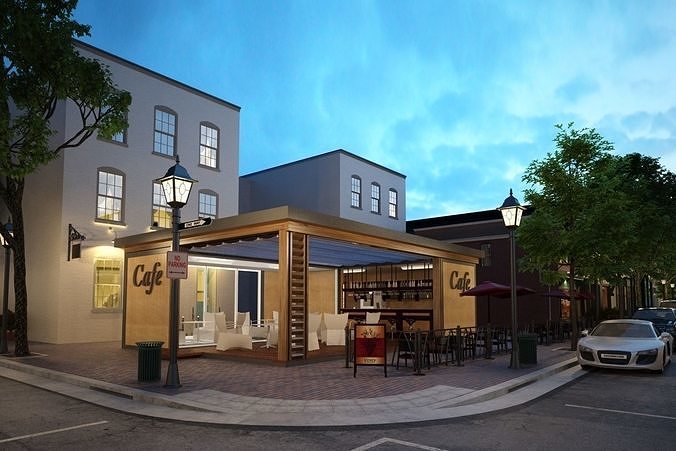 Restaurant teahouse cafe 3D model