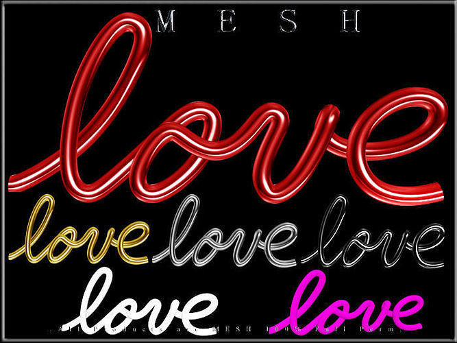Wire Love Low-poly 3D model