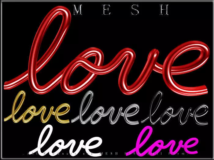 Wire Love Low-poly 3D model_0