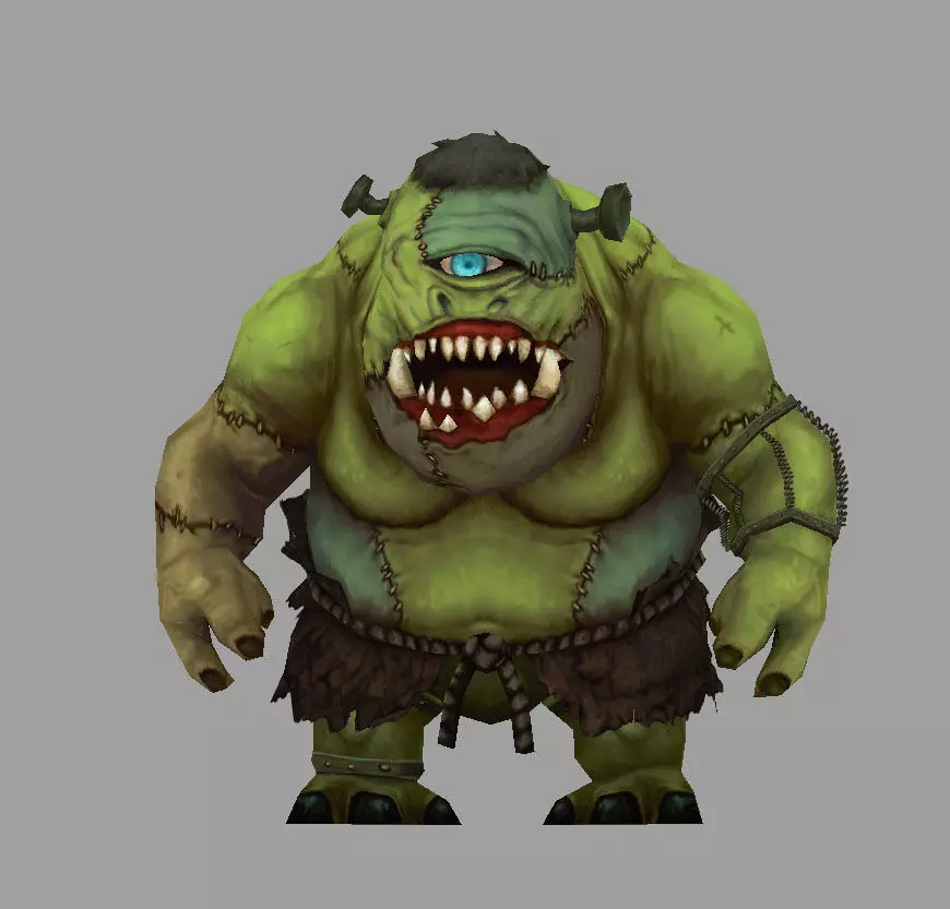 beast man Low-poly 3D model_0