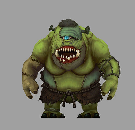 beast man Low-poly 3D model