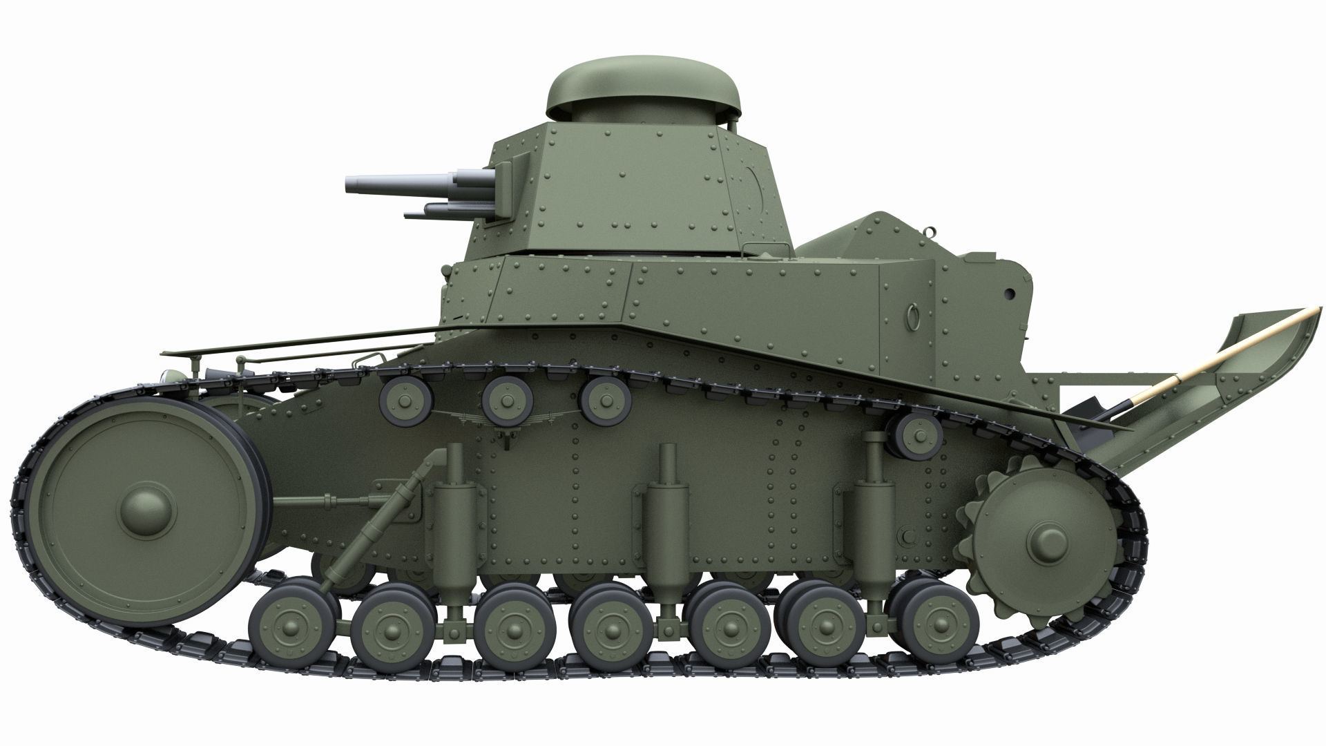 T-18 MS-1 Soviet Light Tank 3D model_2