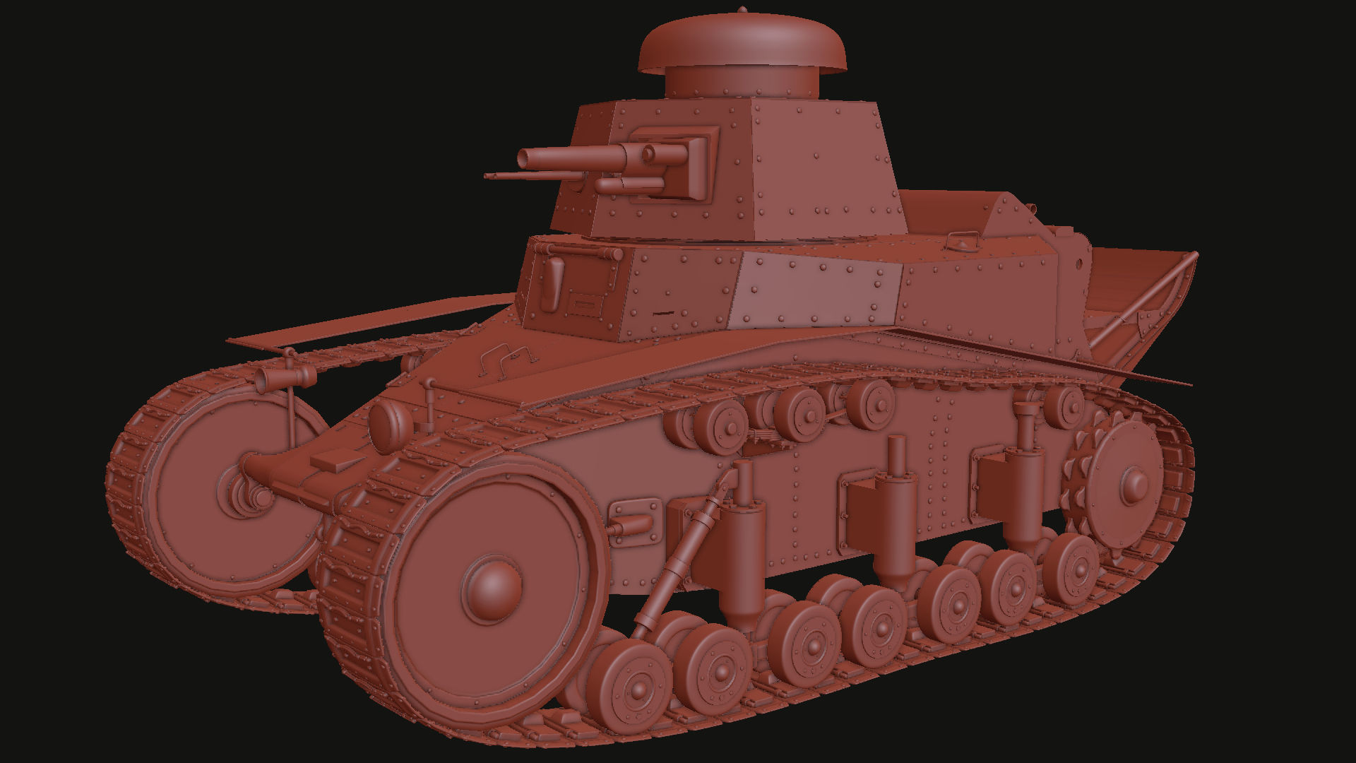 T-18 MS-1 Soviet Light Tank 3D model_19