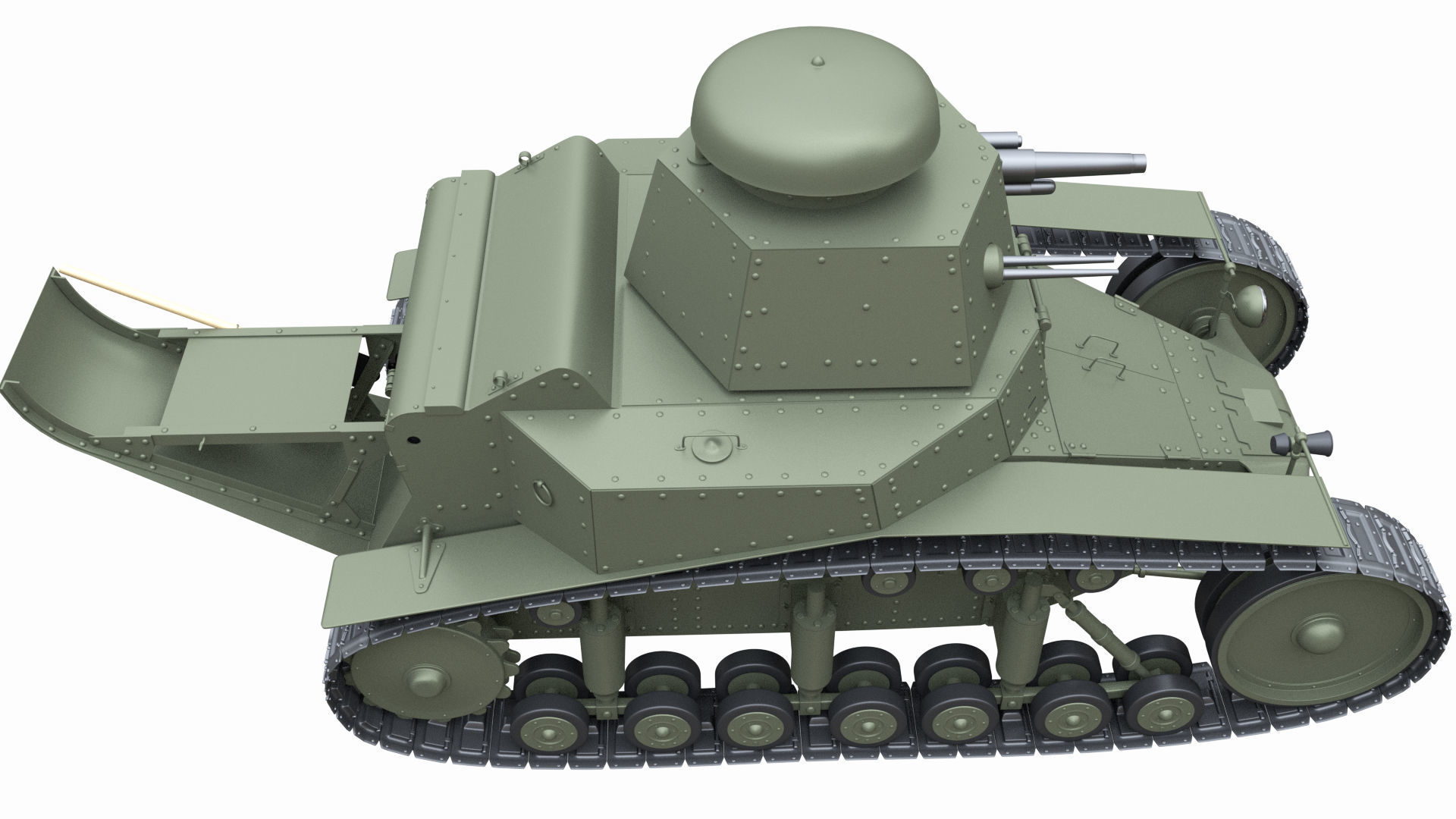 T-18 MS-1 Soviet Light Tank 3D model_1