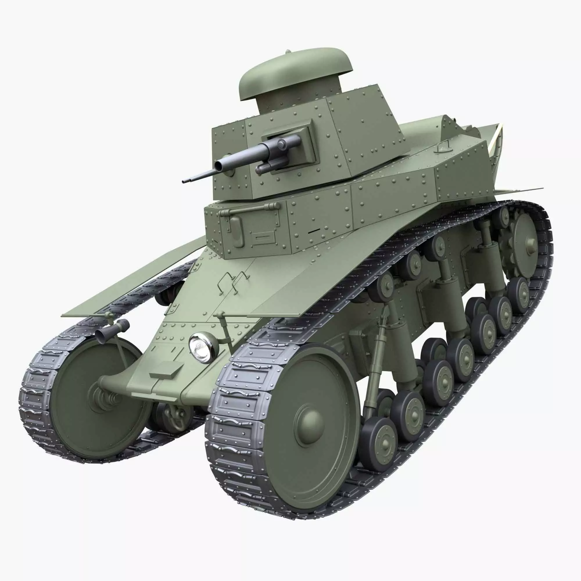 T-18 MS-1 Soviet Light Tank 3D model_0