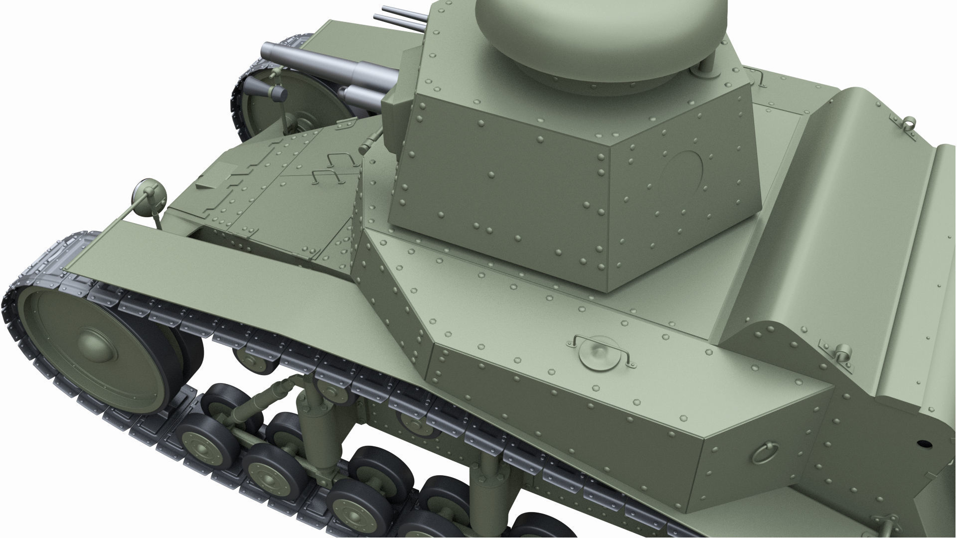 T-18 MS-1 Soviet Light Tank 3D model_12