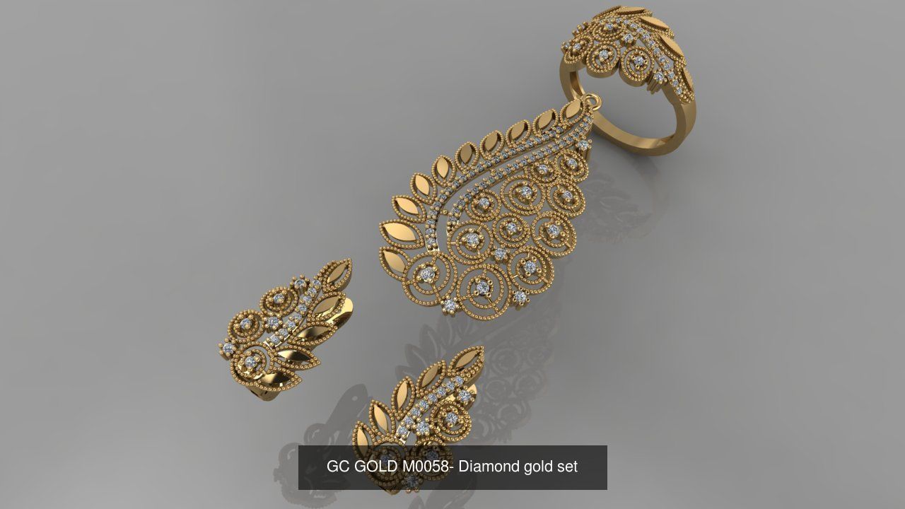 GC GOLD - Diamond gold set 3D Model Collection_18