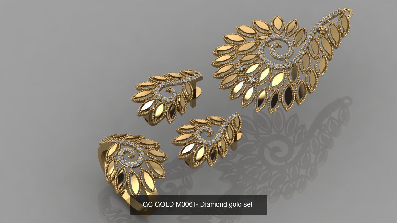 GC GOLD - Diamond gold set 3D Model Collection_21
