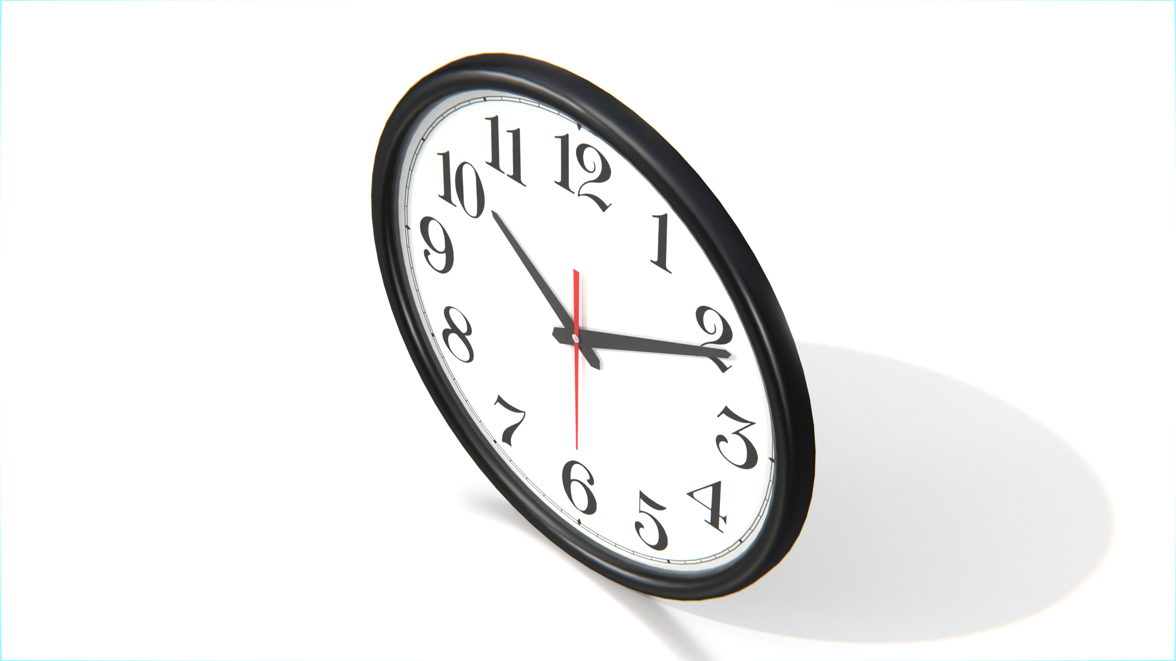 Wall Clock   Low-poly 3D model_3