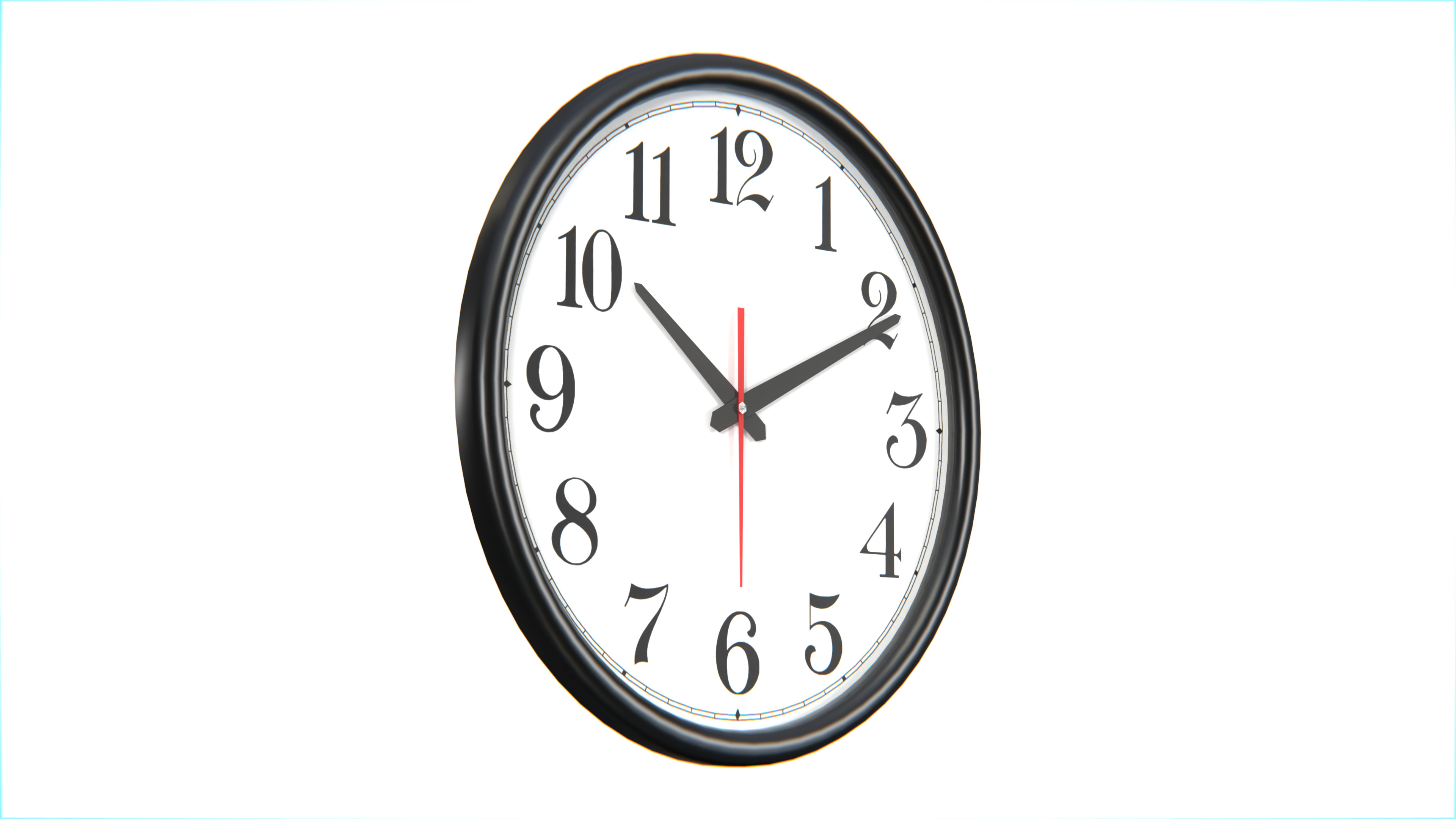 Wall Clock   Low-poly 3D model_2