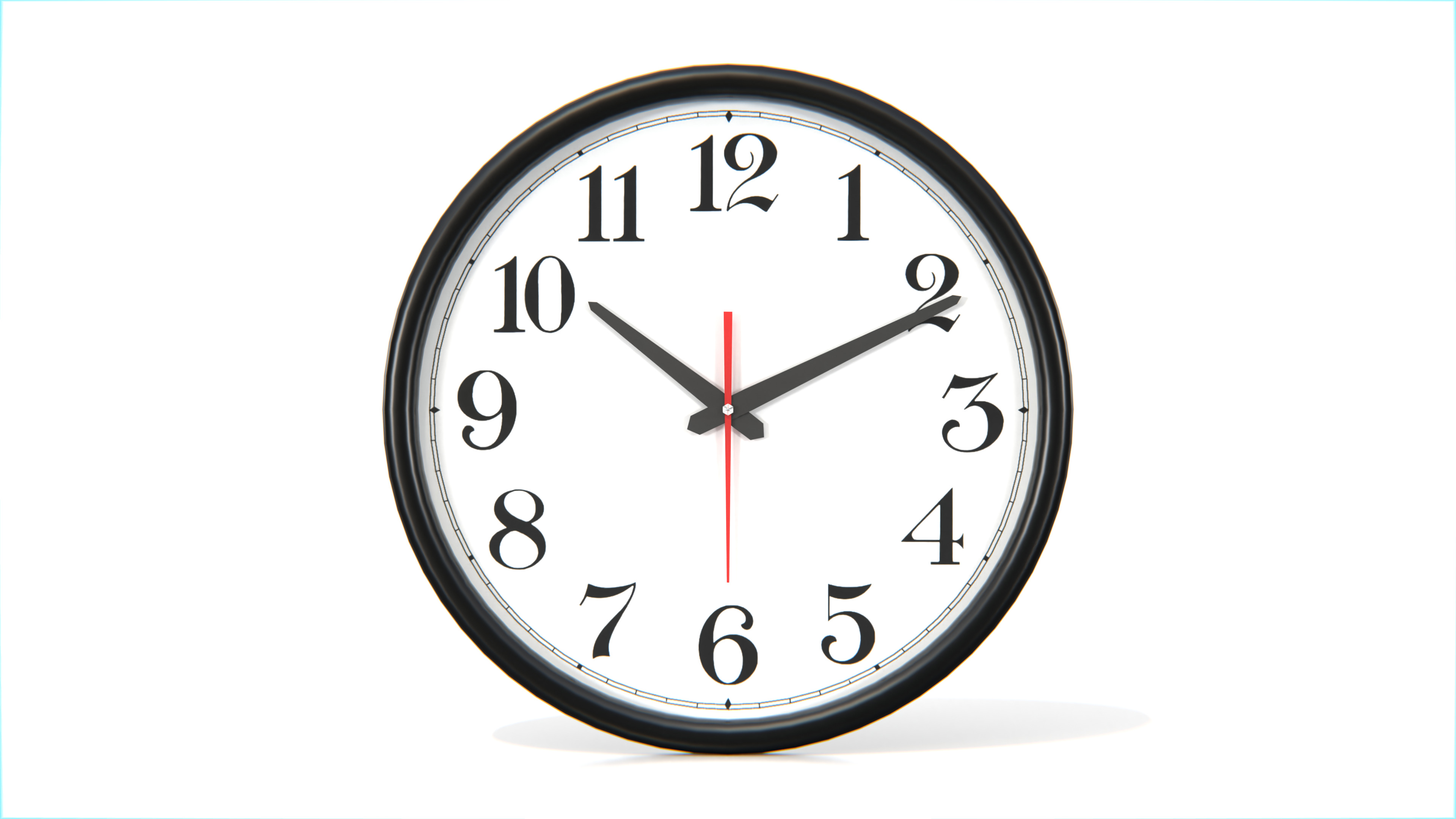 Wall Clock   Low-poly 3D model_1