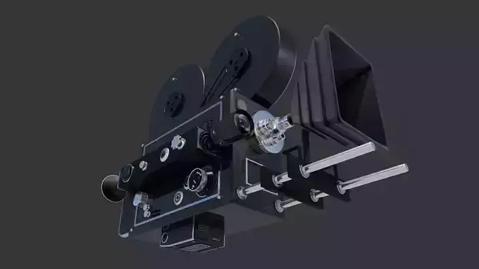 Movie Camera Vintage Detailed 3D model