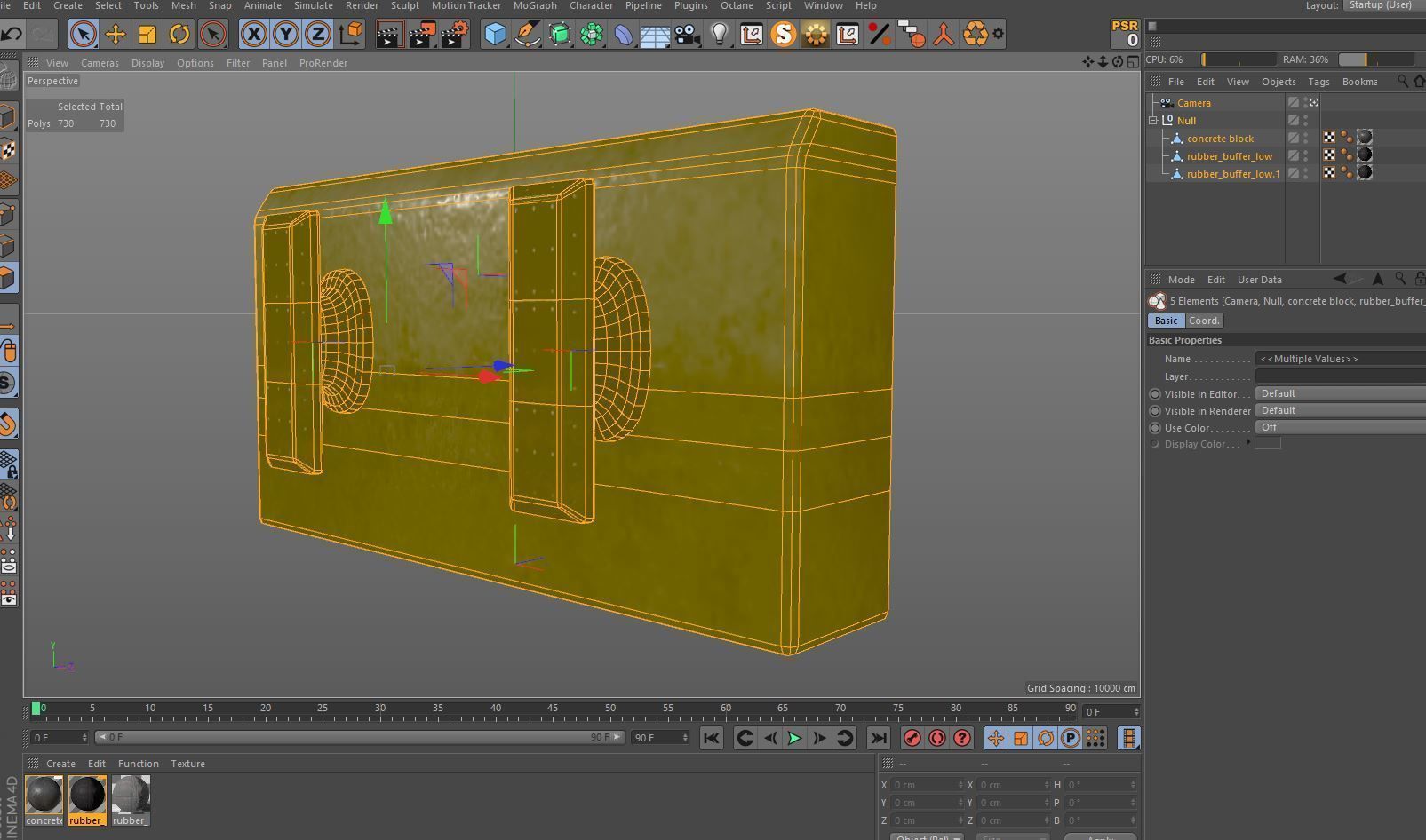 Port concrete blocks Low-poly 3D model_15