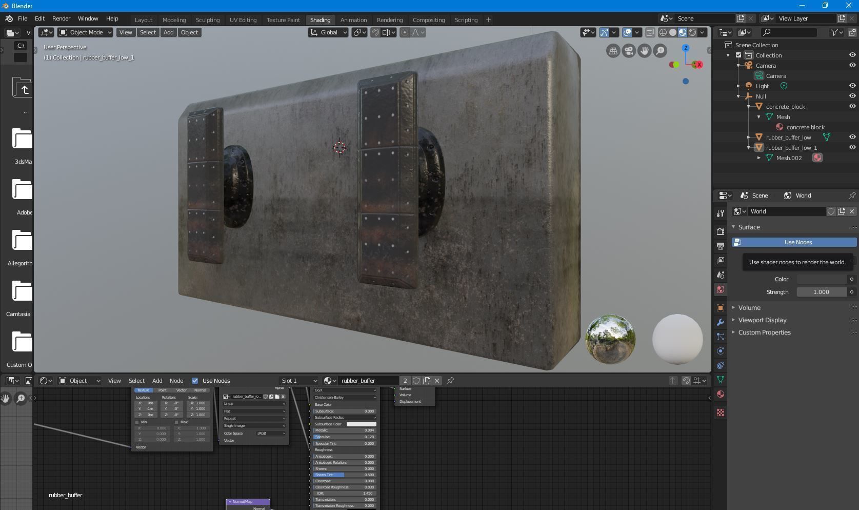 Port concrete blocks Low-poly 3D model_18