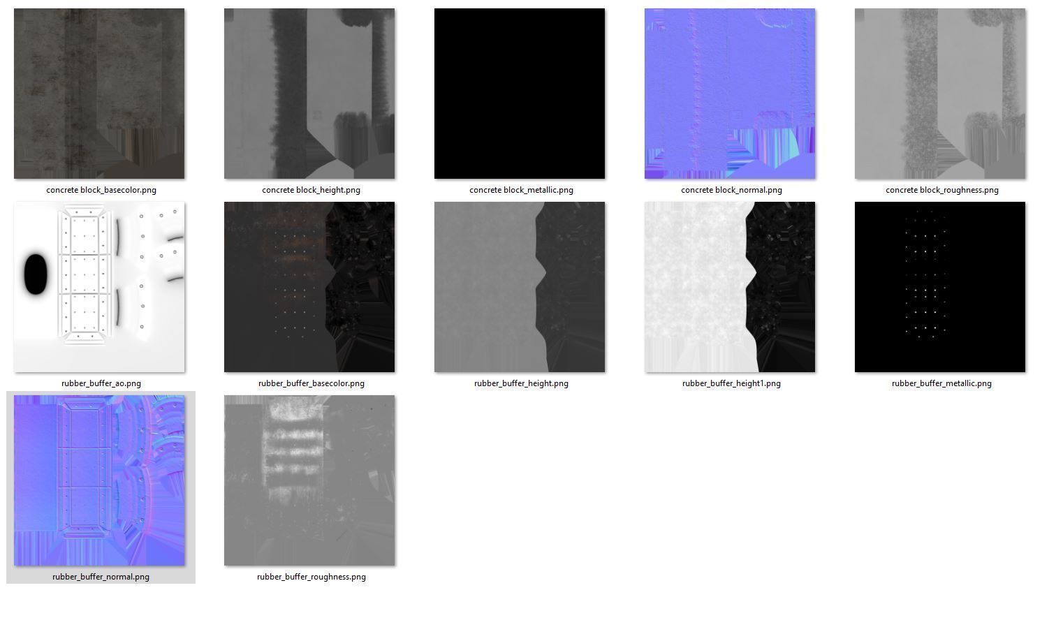 Port concrete blocks Low-poly 3D model_19