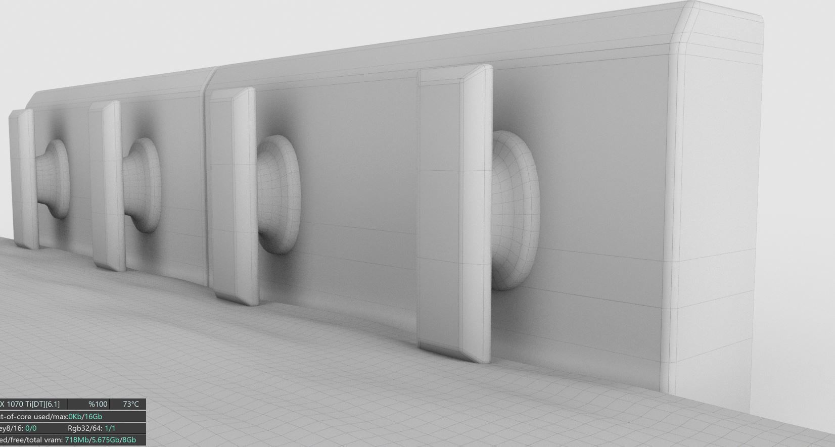 Port concrete blocks Low-poly 3D model_10