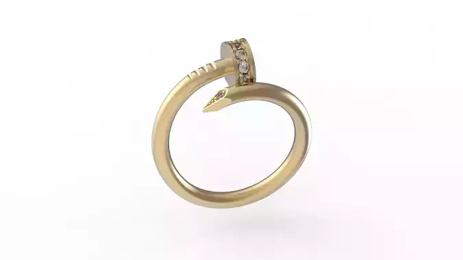 Hobnail ring with gems