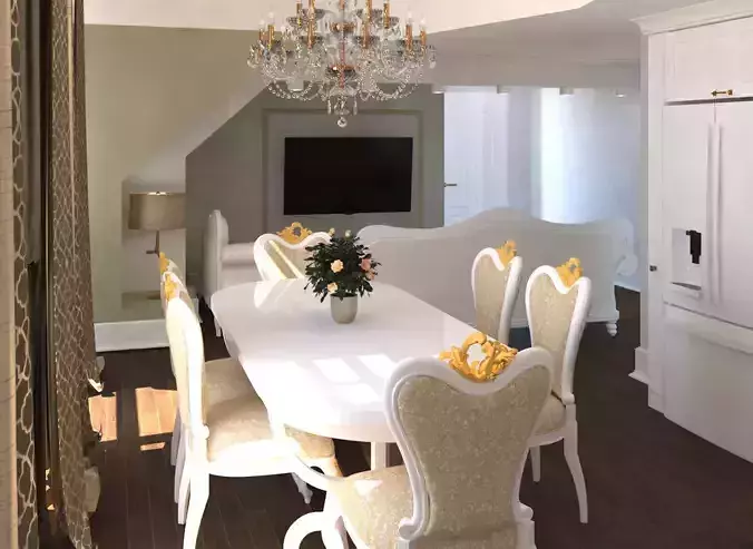 Classic kitchen Living room