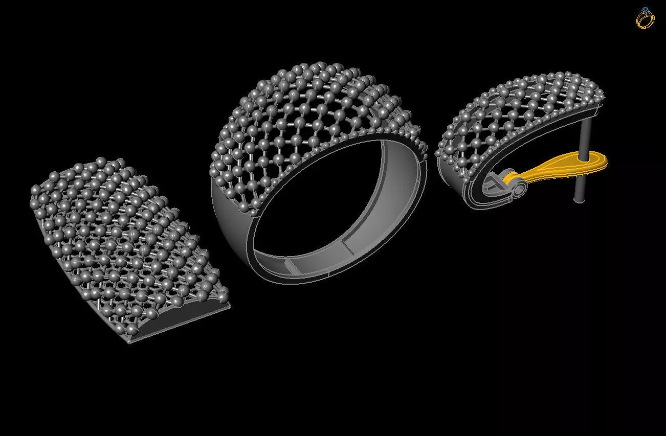 Ring-Earring-Necklace for 14K gold Free 3D print model