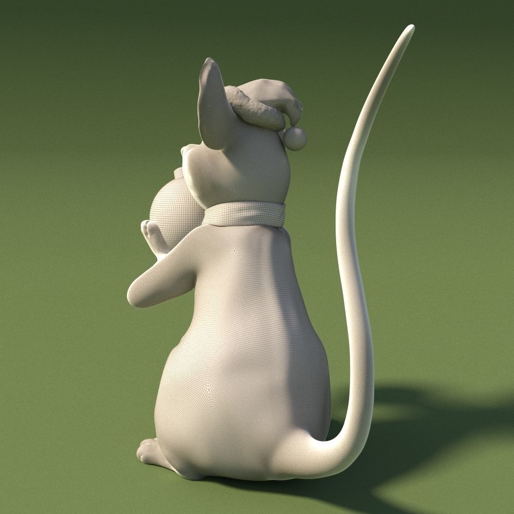 Christmas mouse 3D model_10
