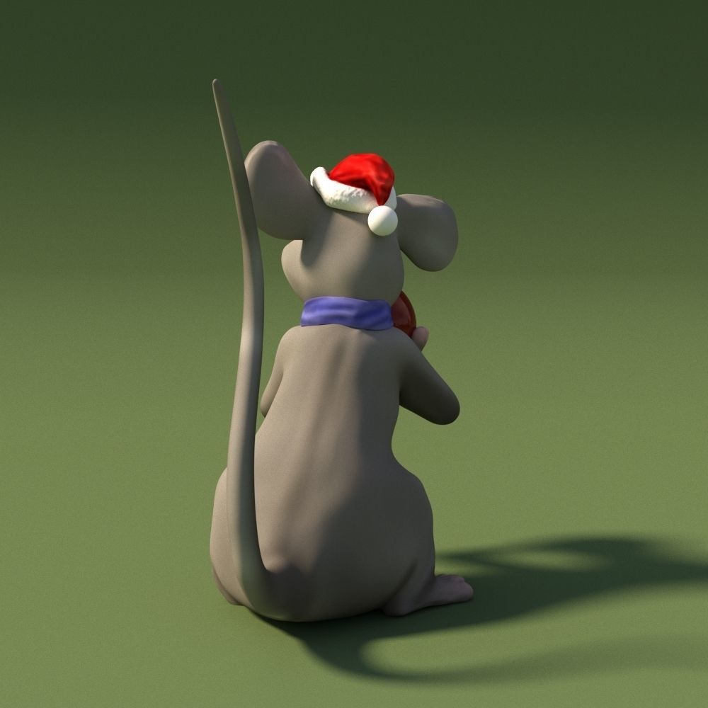 Christmas mouse 3D model_5