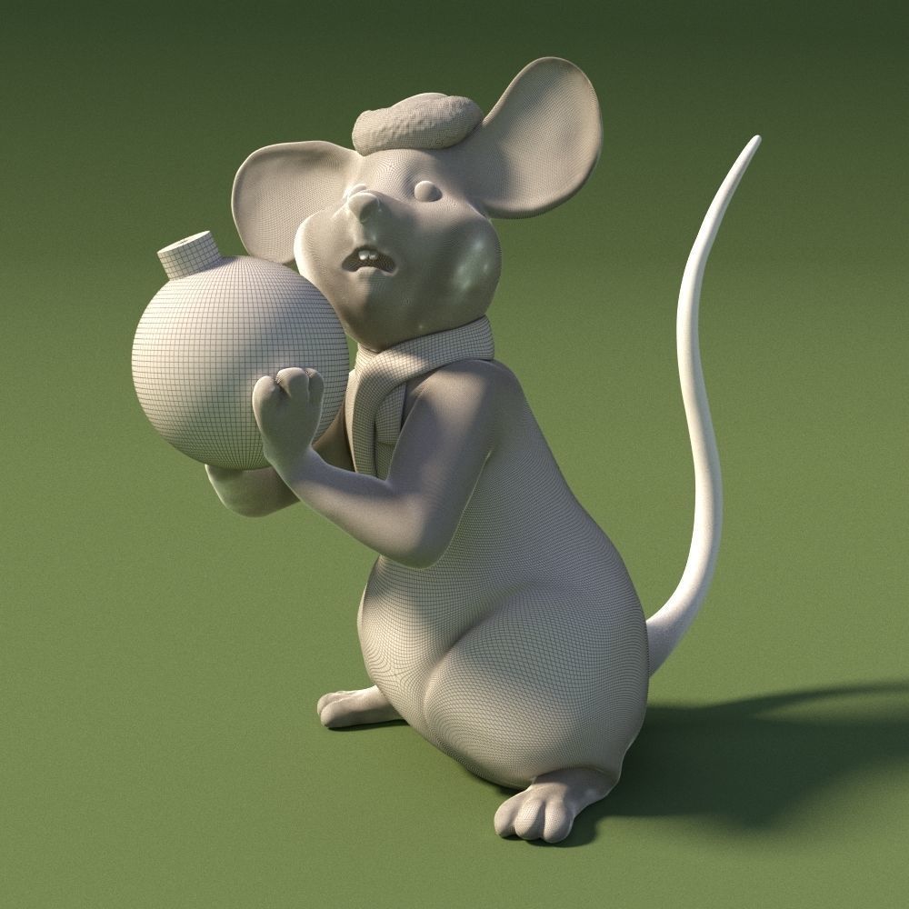 Christmas mouse 3D model_9