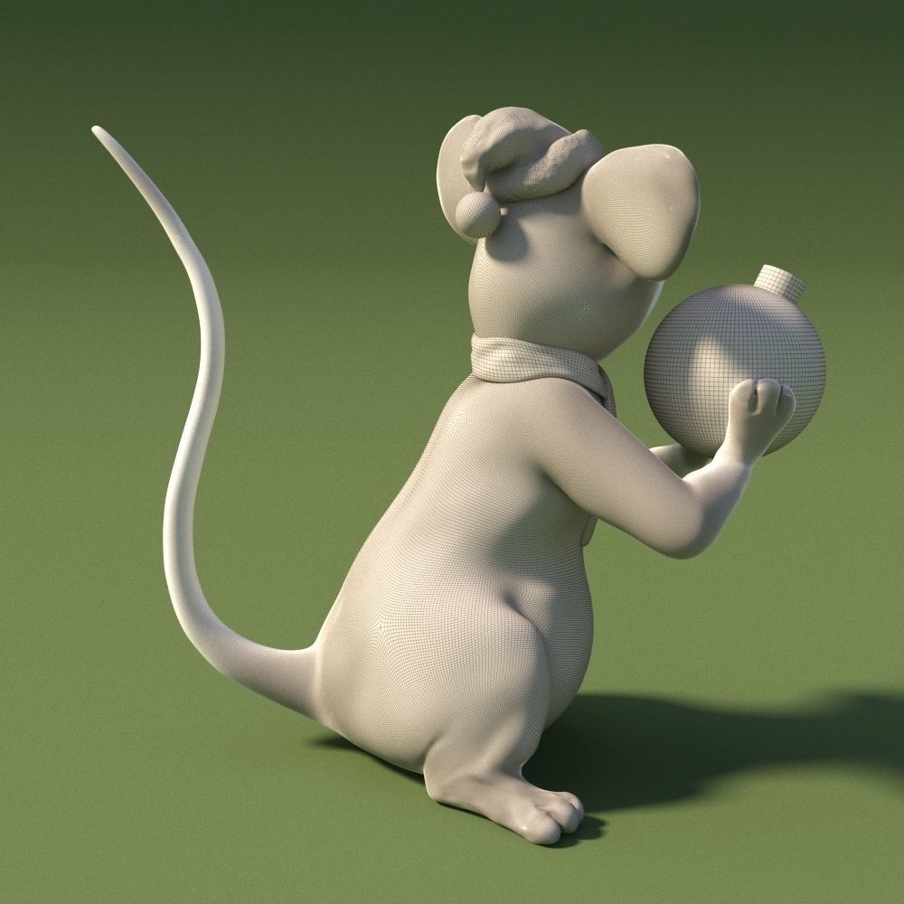 Christmas mouse 3D model_11
