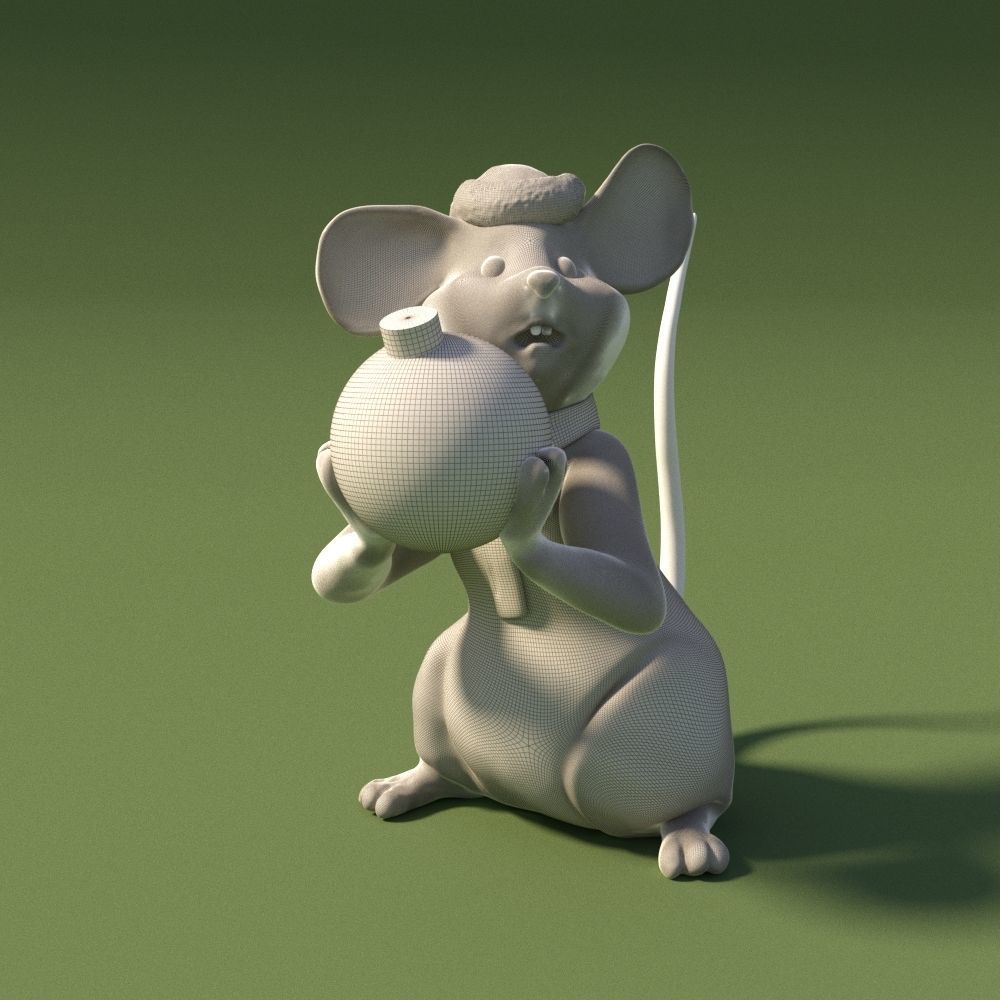 Christmas mouse 3D model_8