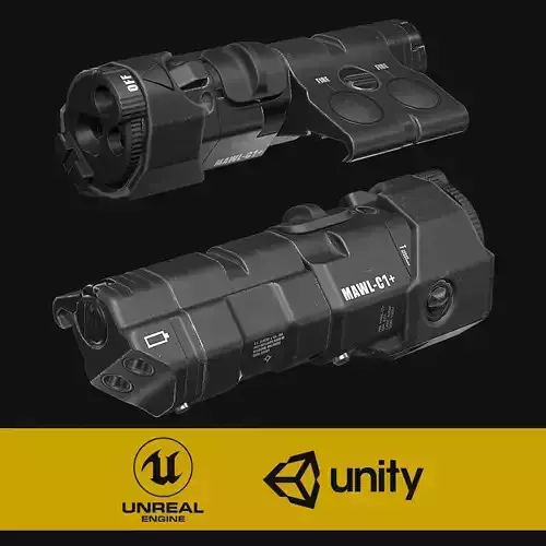 BE Meyers MAWL-C1  IR-Laser 3D Model Low-poly 3D model
