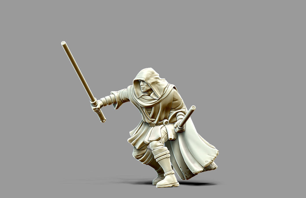 Light side bundle II - masters and apprentices 35 mm scale  3D print model_9