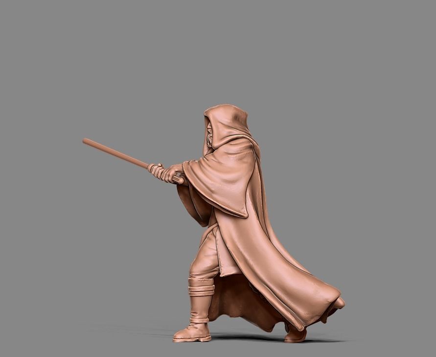 Light side bundle II - masters and apprentices 35 mm scale  3D print model_29