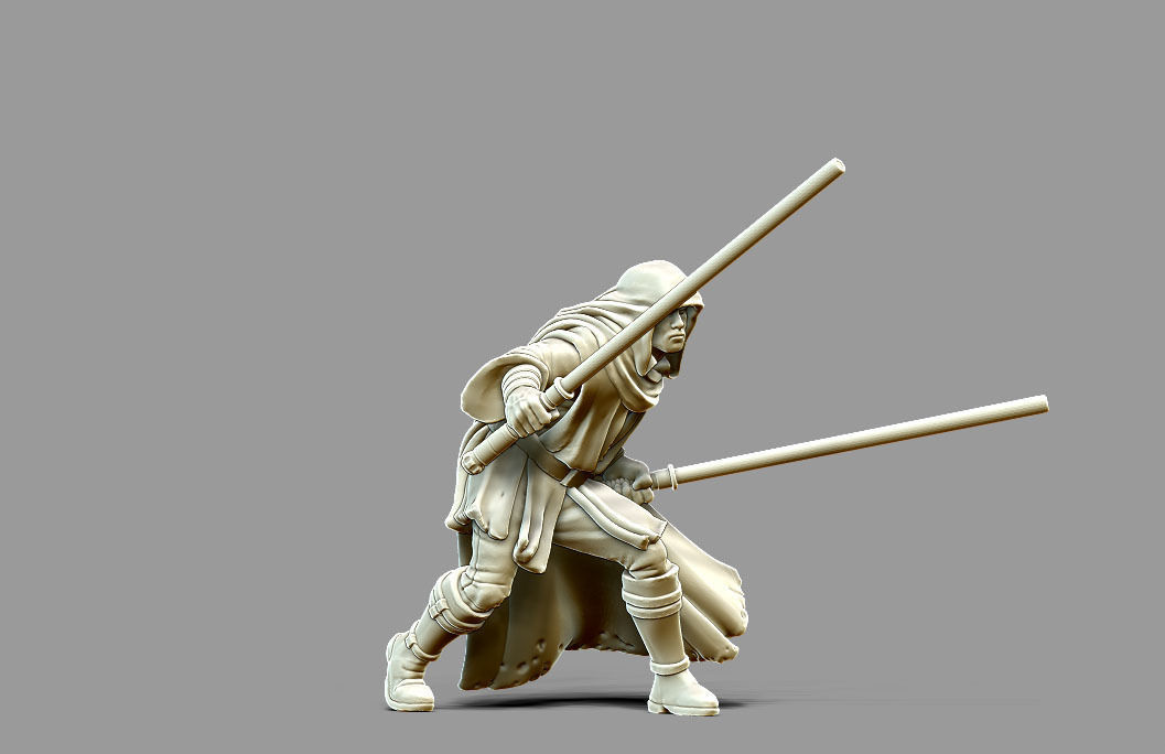 Light side bundle II - masters and apprentices 35 mm scale  3D print model_5
