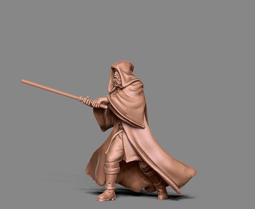 Light side bundle II - masters and apprentices 35 mm scale  3D print model_32