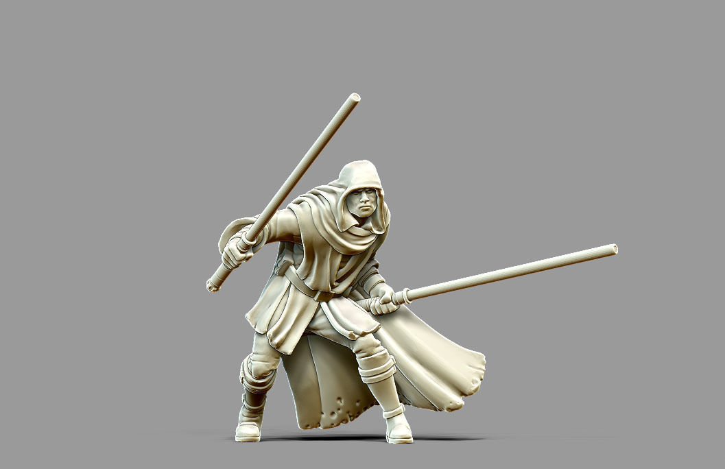 Light side bundle II - masters and apprentices 35 mm scale  3D print model_11