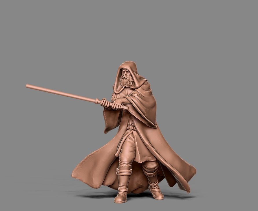 Light side bundle II - masters and apprentices 35 mm scale  3D print model_33