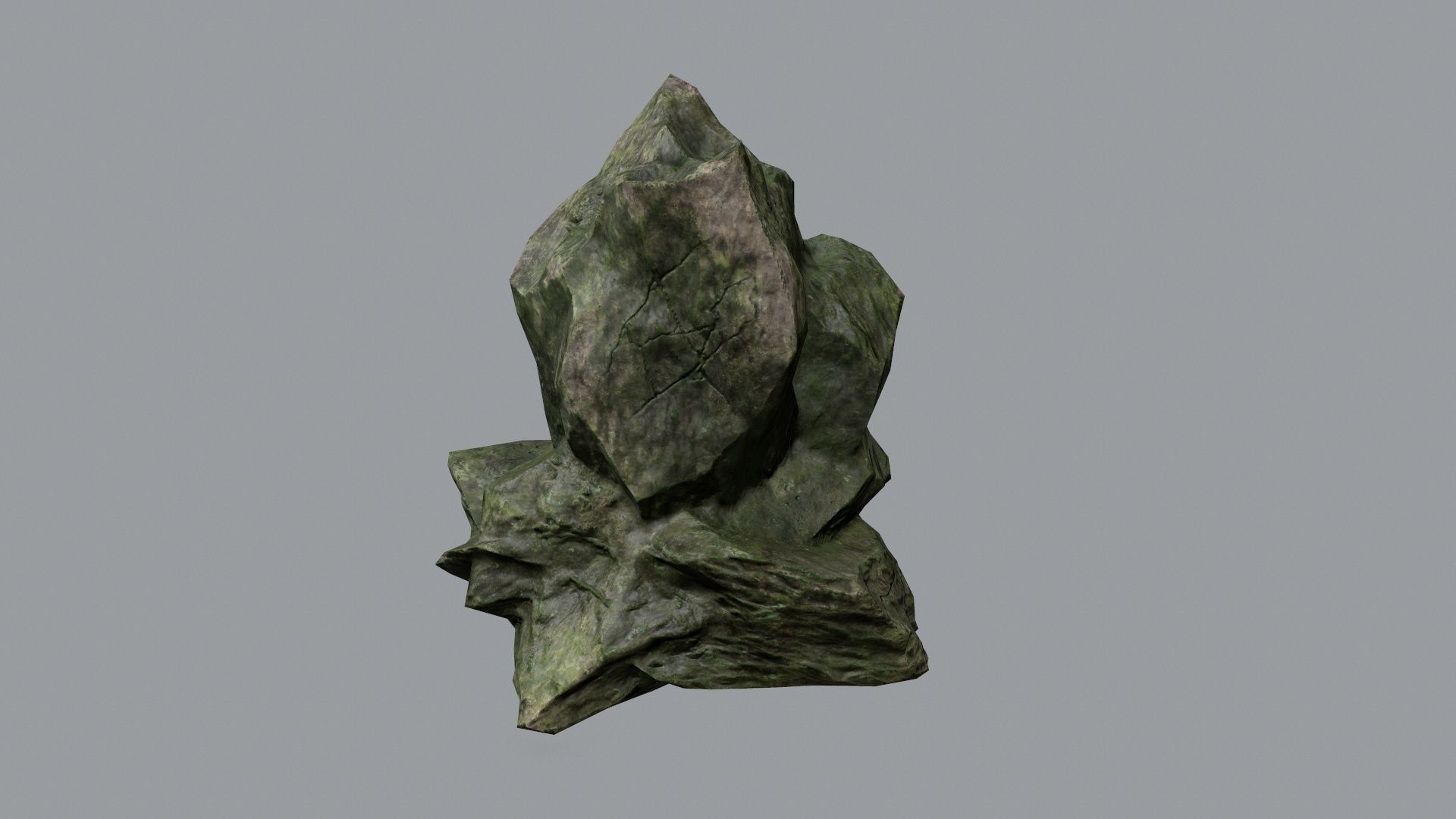 Rock Set Low-poly 3D model_8