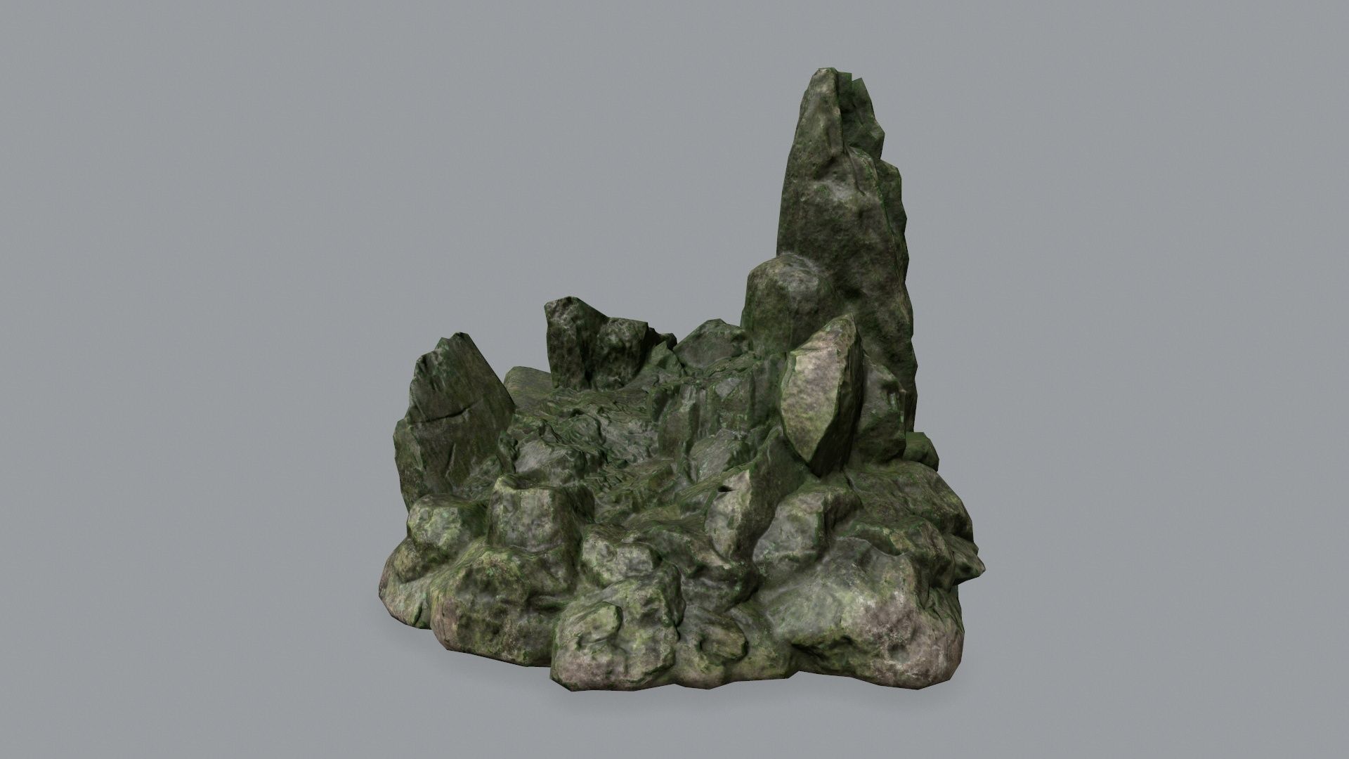 Rock Set Low-poly 3D model_5