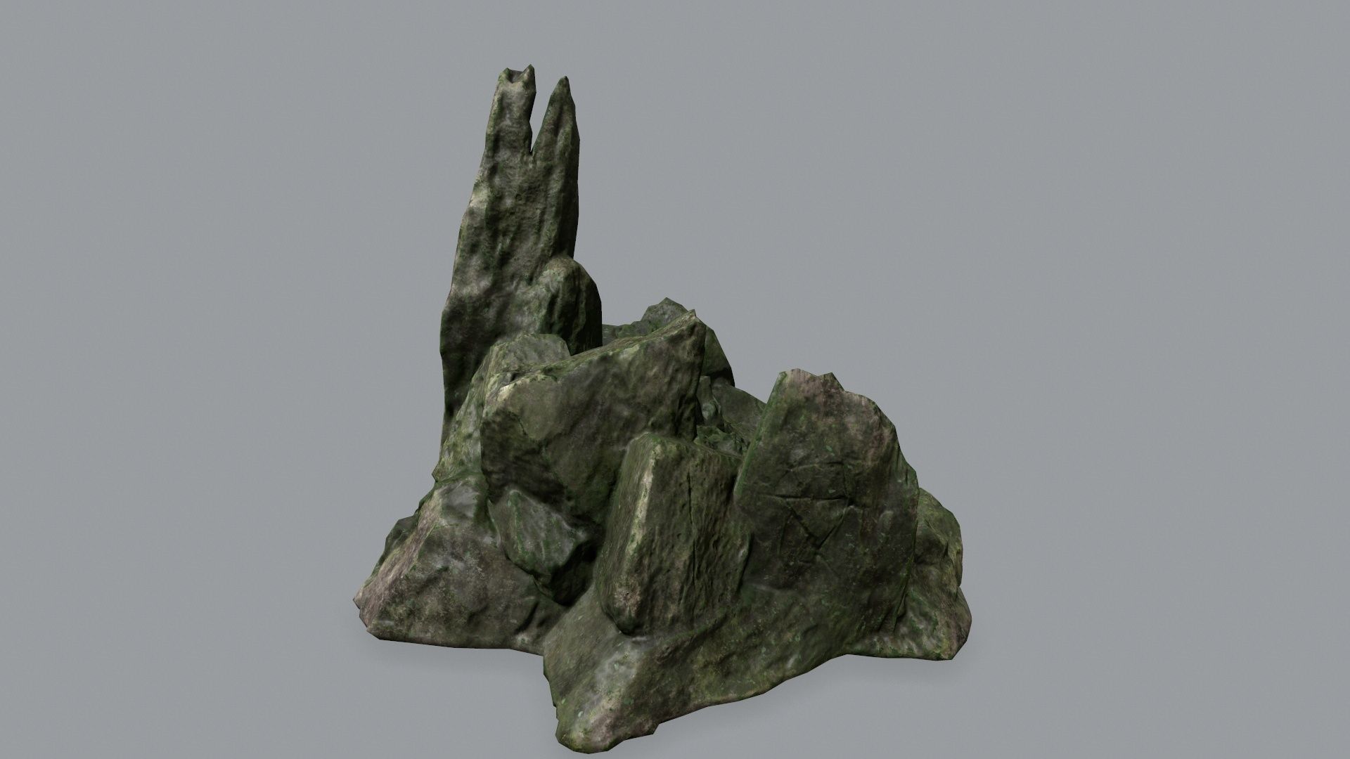 Rock Set Low-poly 3D model_6