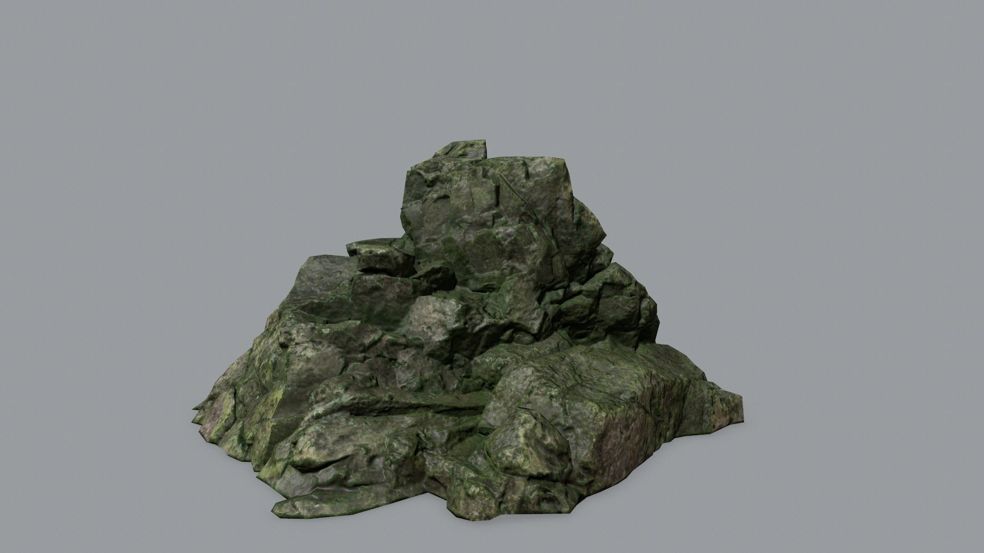 Rock Set Low-poly 3D model_4