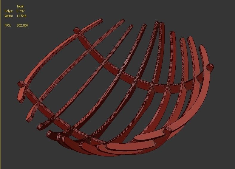 Glass vase 3D model_7