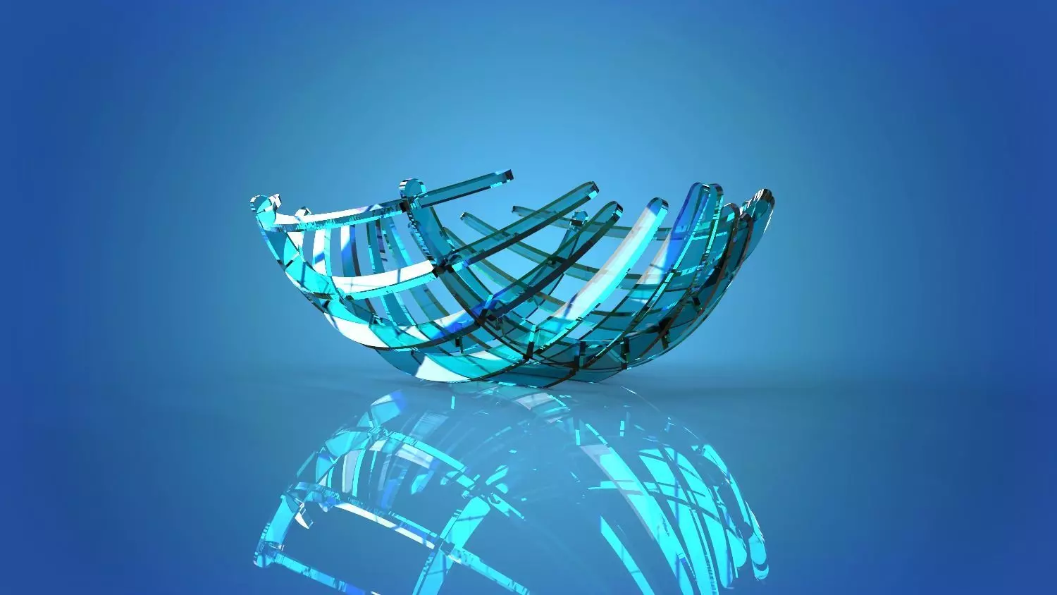 Glass vase 3D model_0