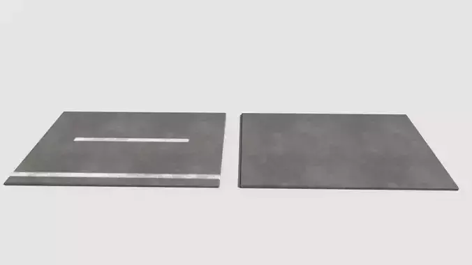 Concrete path 1 Low-poly 3D model