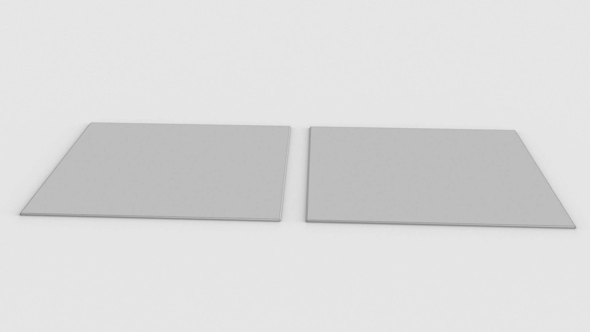 Concrete path 1 Low-poly 3D model_2