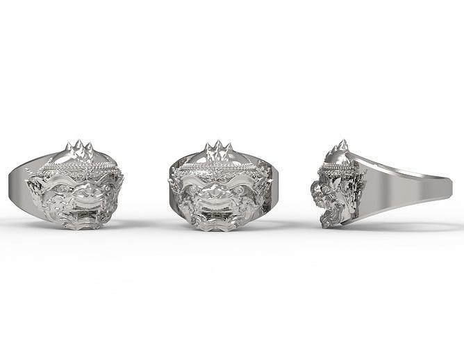 Ring of Hanuman This s Thai Pattern to 3D Print 3D print model