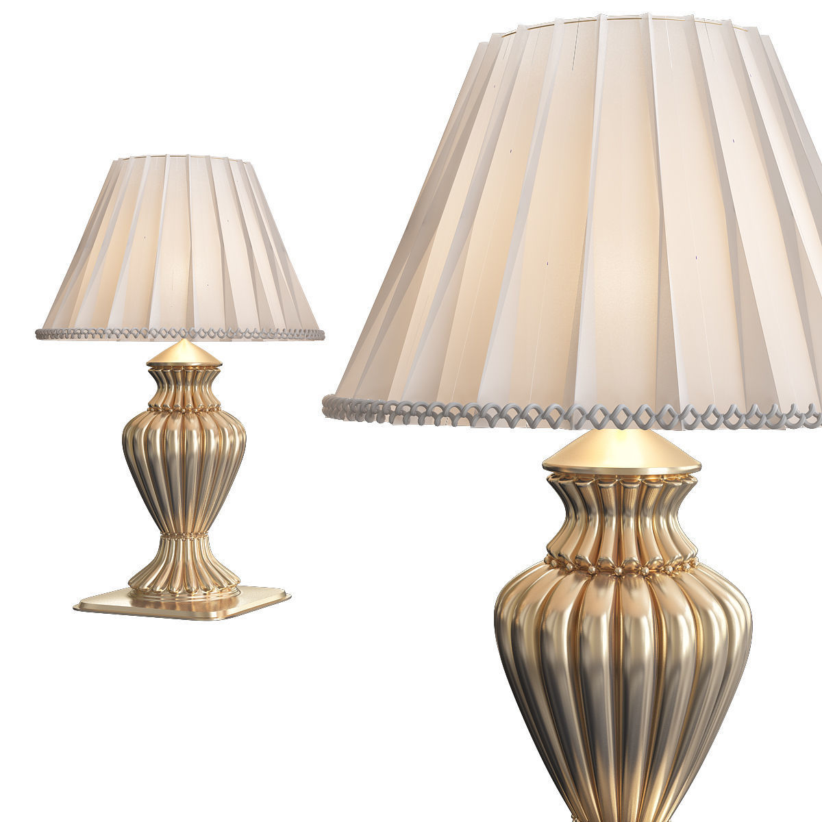 Classic table lamp 3D model_2
